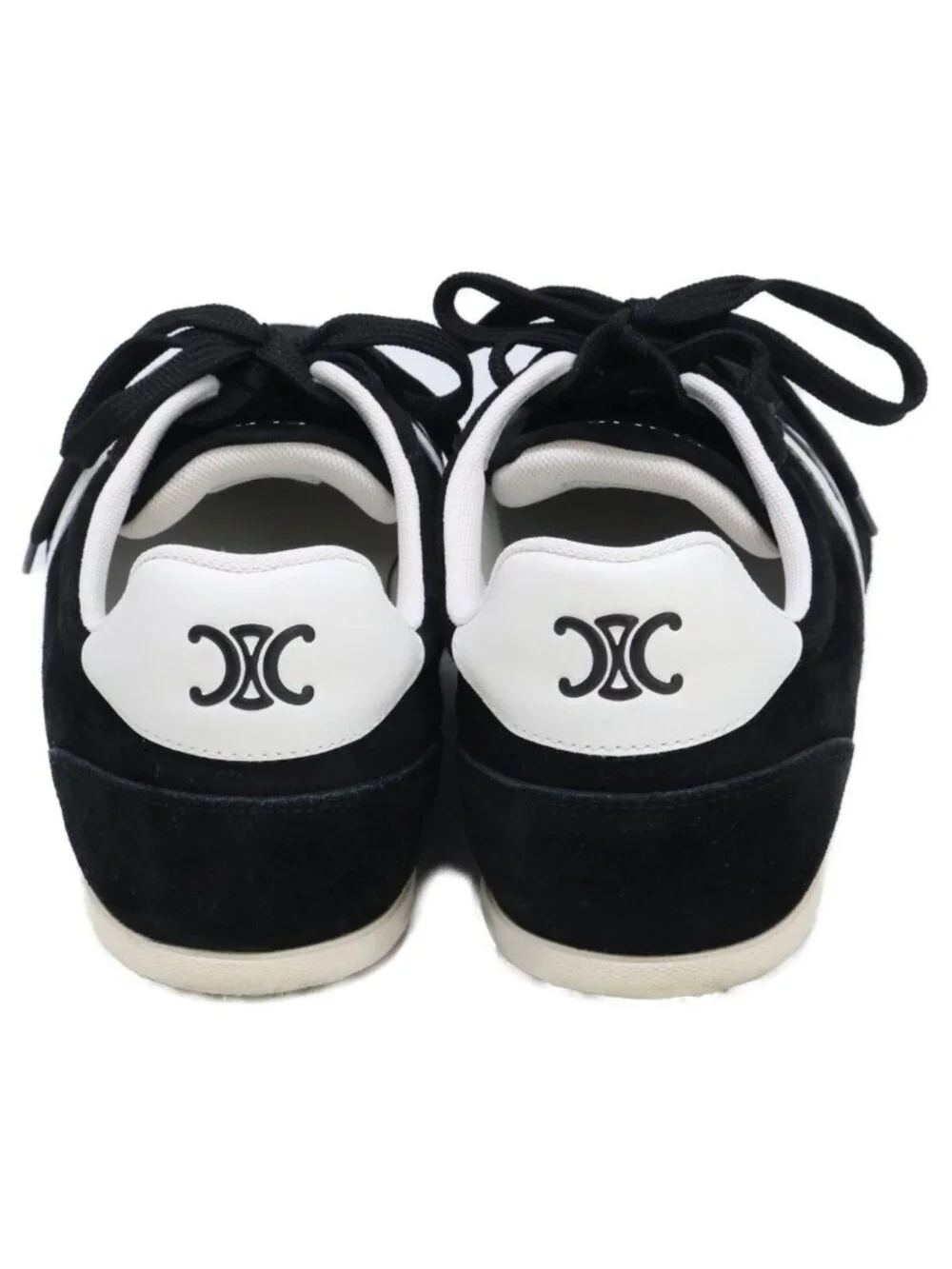 Celine Triomphe Lace Up Low Cut Sneakers